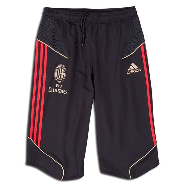 adidas AC Milan 2011 2012 3/4 Soccer Training Pants Brand New Black 