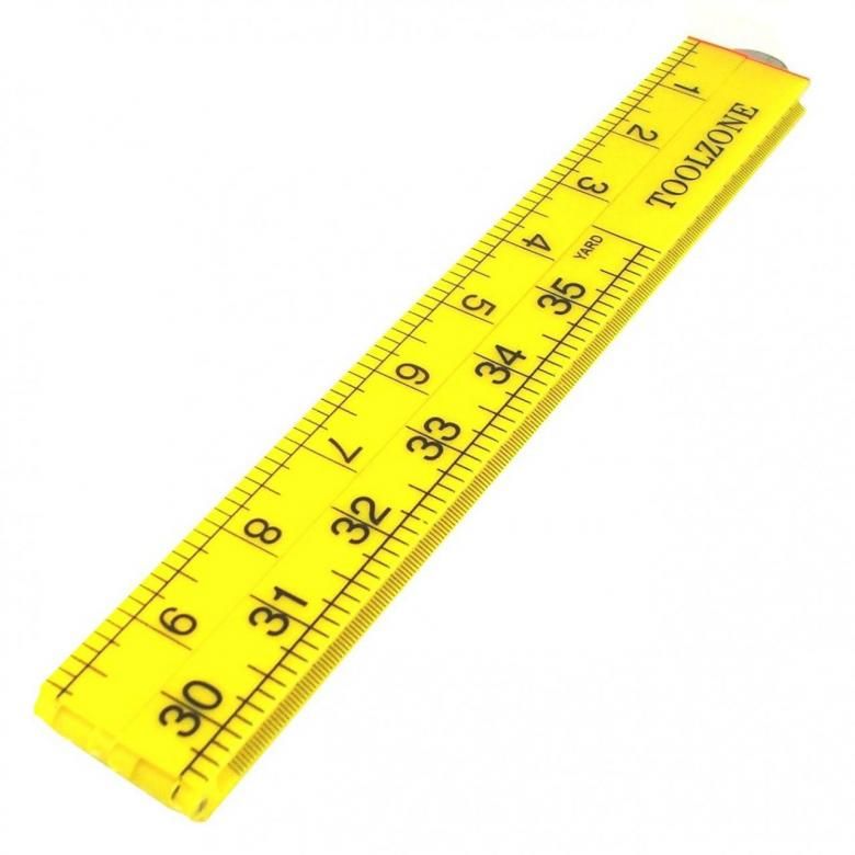 Toolzone 1m Folding Plastic Ruler