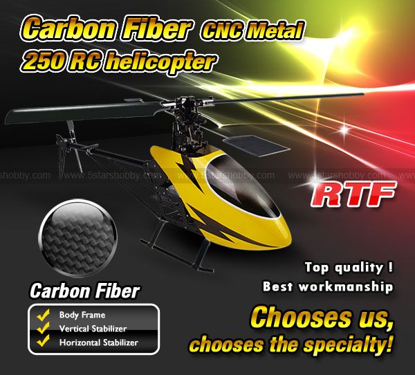 6CH 2.4G Clone RC Helicopter Align trex T rex 250 RTF  