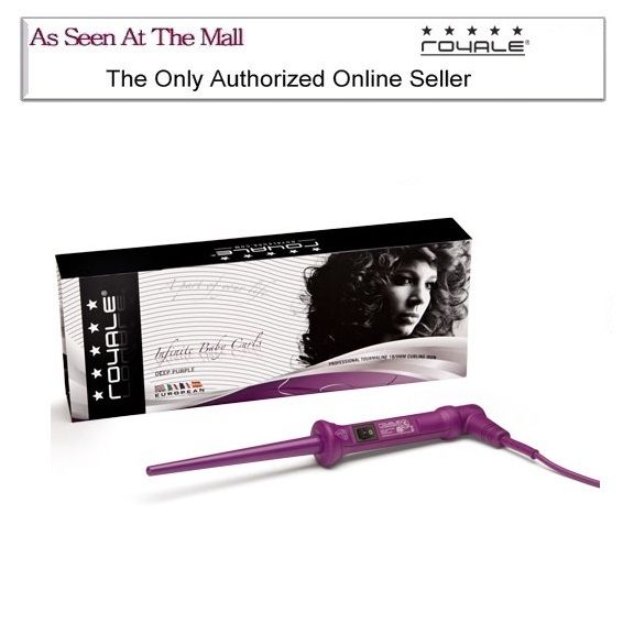 ROYALE PURPLE 18 9MM TOURMALINE CERAMIC CURLING IRON  