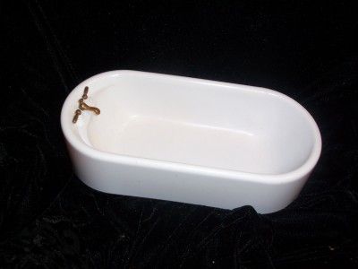 BARBIE WHITE big full plastic bath tub soak bathtub furniture 1/6 