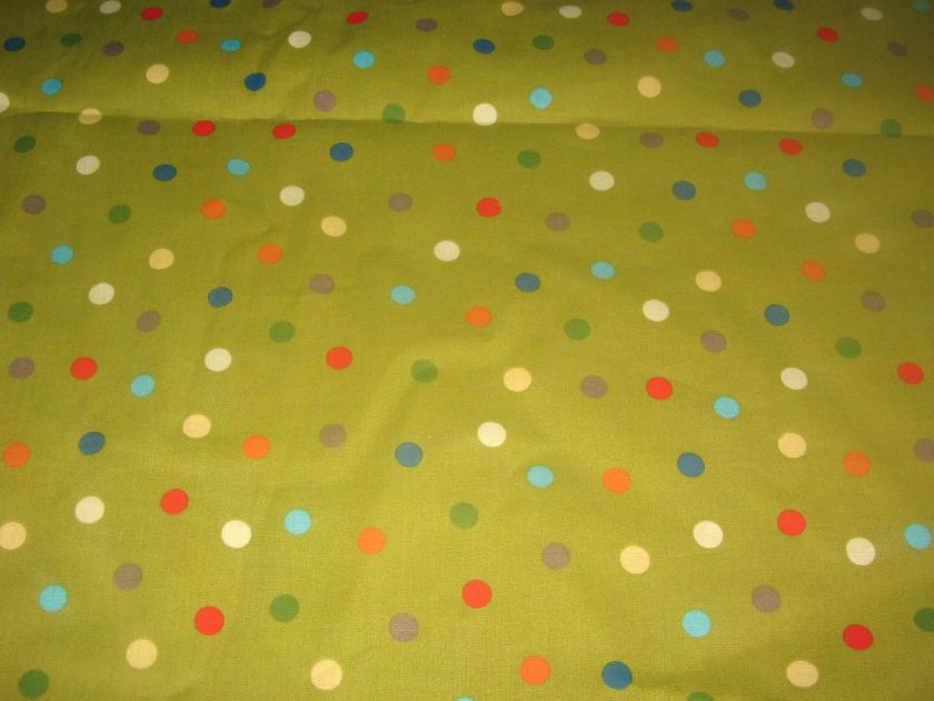 Lime Green red blue yellow Polka Dot Curtain Valance  