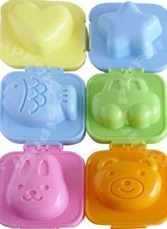 Boiled Egg Molds 6 Set Bento Lunch box decoration Japan  