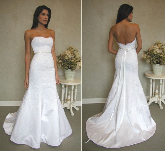 Silk Lace Mermaid Jim Wedding Dress mdl# Hjelm 761  