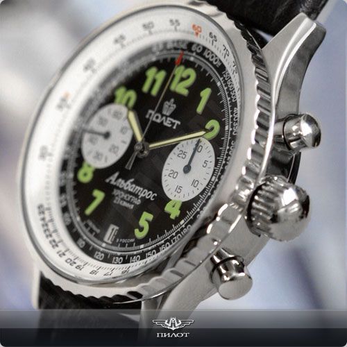 US POLJOT ALBATROS cal. 3133 Aviator chronograph black  