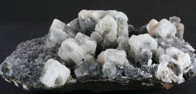 Calcite Rhombs and Cubes on Quartz with Hematite Jalgaon, India 