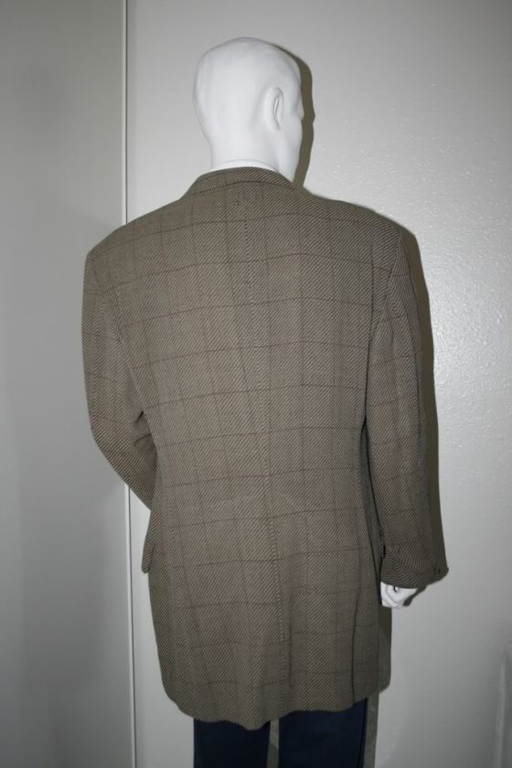 GIORGIO ARMANI Men $950 Check Sport Coat JACKET 46 L  