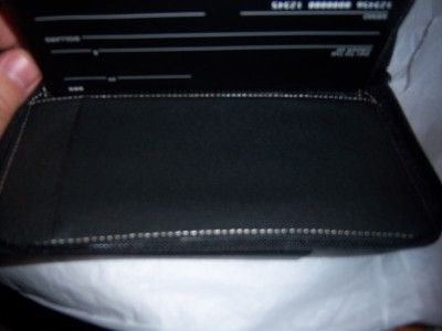 My Big Fat Black Leather Checkbook Wallet  