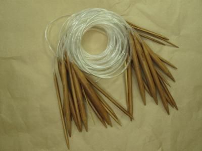 15 SIZE 39 Circular CARBONIZED BAMBOO KNITTING NEEDLE  