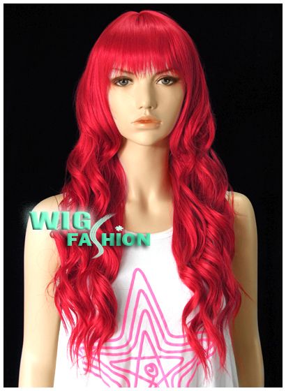 Anime Cosplay Wig Long Apple Candy Red Hair Wigs LH47  