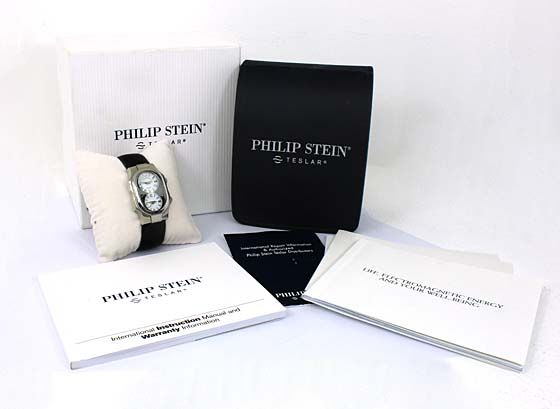 PHILIP STEIN STAINLESS STEEL LADIES TESLAR WRIST WATCH  