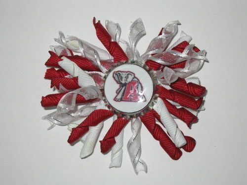 NEW ALABAMA Crimson Tide University Girls Korker Ribbon Hairbow Bow 