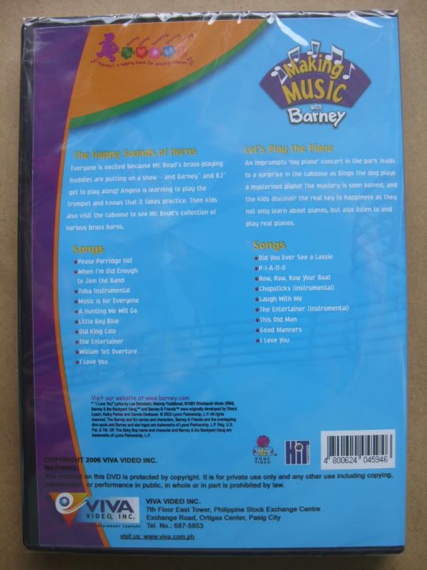 Barney and Friends Making Music With Barney DVD NEW  