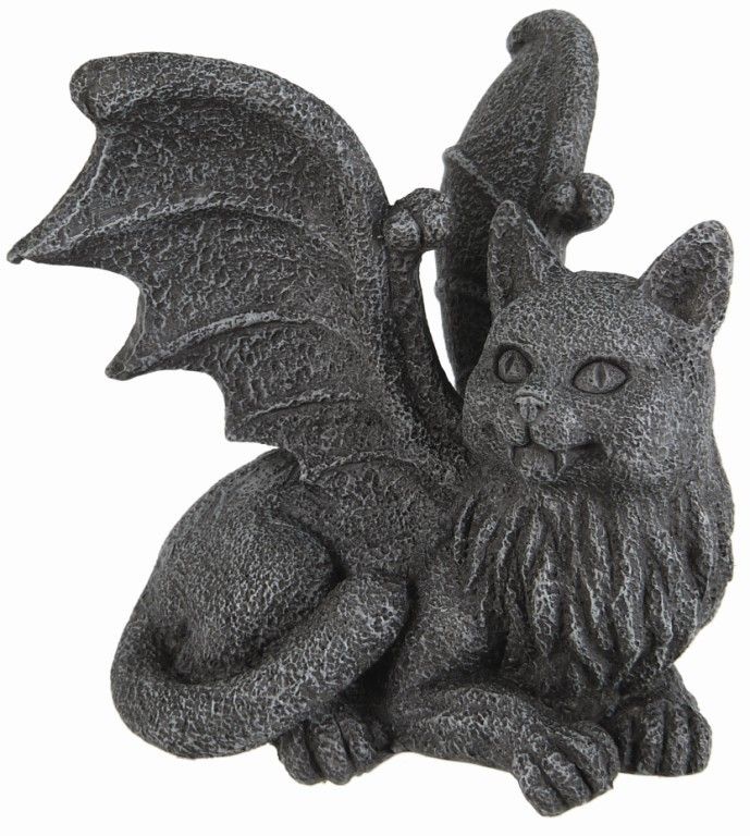   Gargoyle Statue Figurine Gothic Kitty PC Monitor Topper Small  