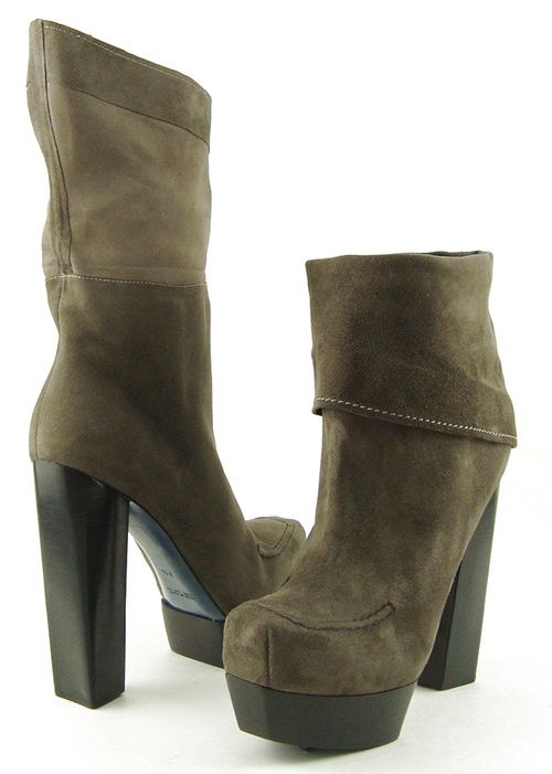 COSTUME NATIONAL Suede Womens Narrow Boots EUR 38.5  