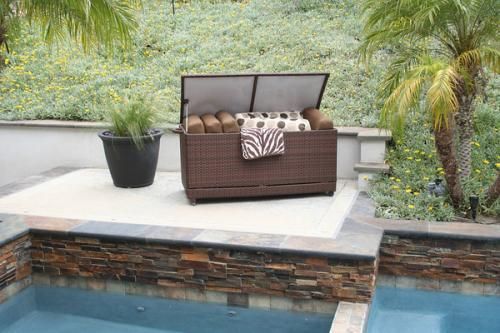 New PE Rattan Outdoor Deck Organizer & Storage Box  