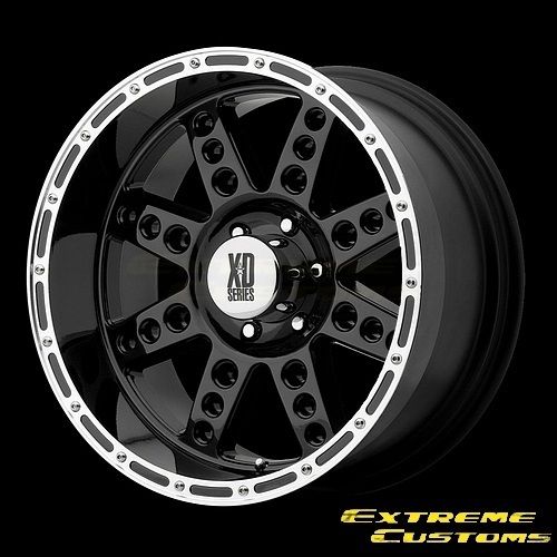   XD766 Diesel Gloss Black 5 6 8 Lug Wheels Rims FREE LUGS  