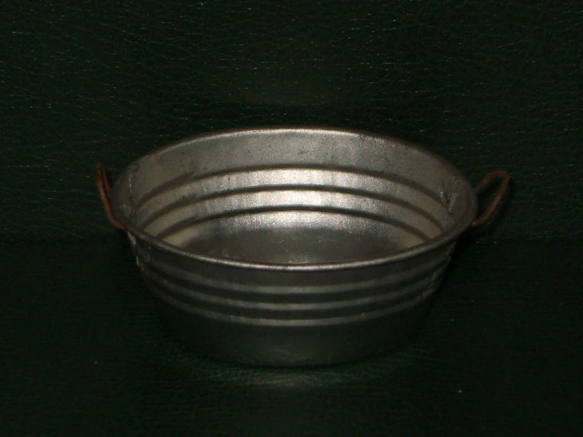 12. Dolls House. Galvanised Oval Wash Tub.  