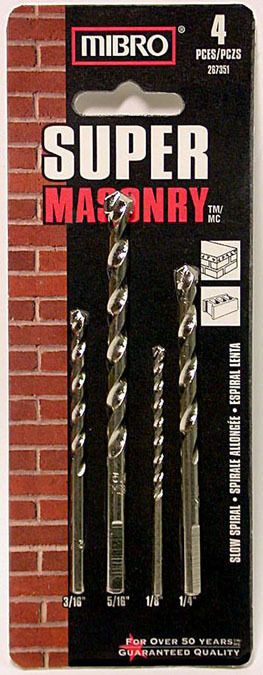 Mibro 4pc Super Masonry Drill Bits 267351  