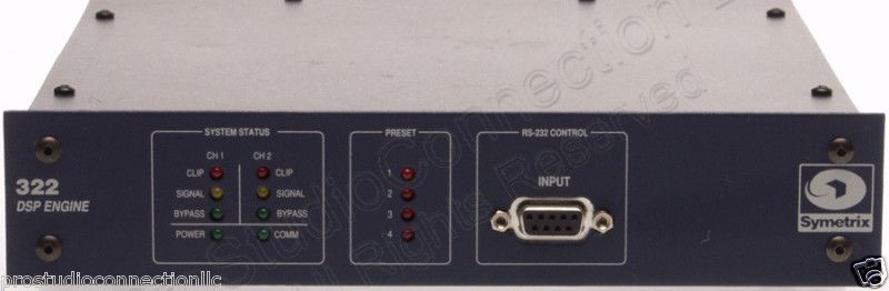 Symetrix 322 Digital AGC & Dynamics Processor DSP LNIB  