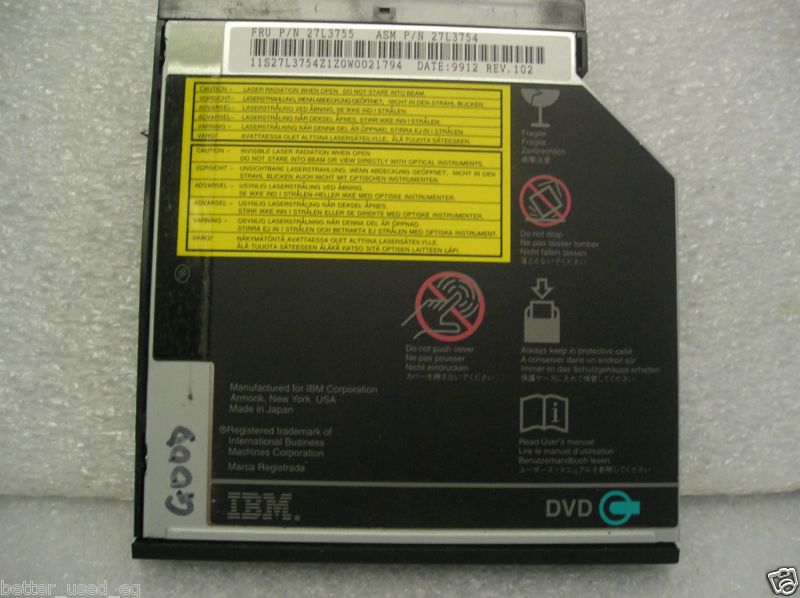 IBM DVD Drive 27L3755 3754 SR 8174 H  