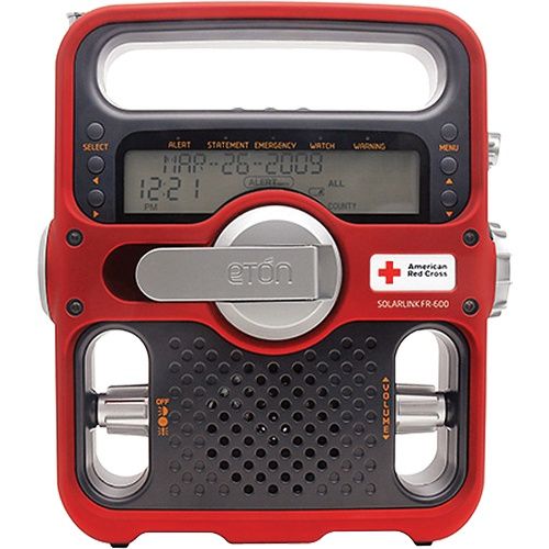   Red Cross Solarlink FR600 Emergency Radio   Red 750254803871  