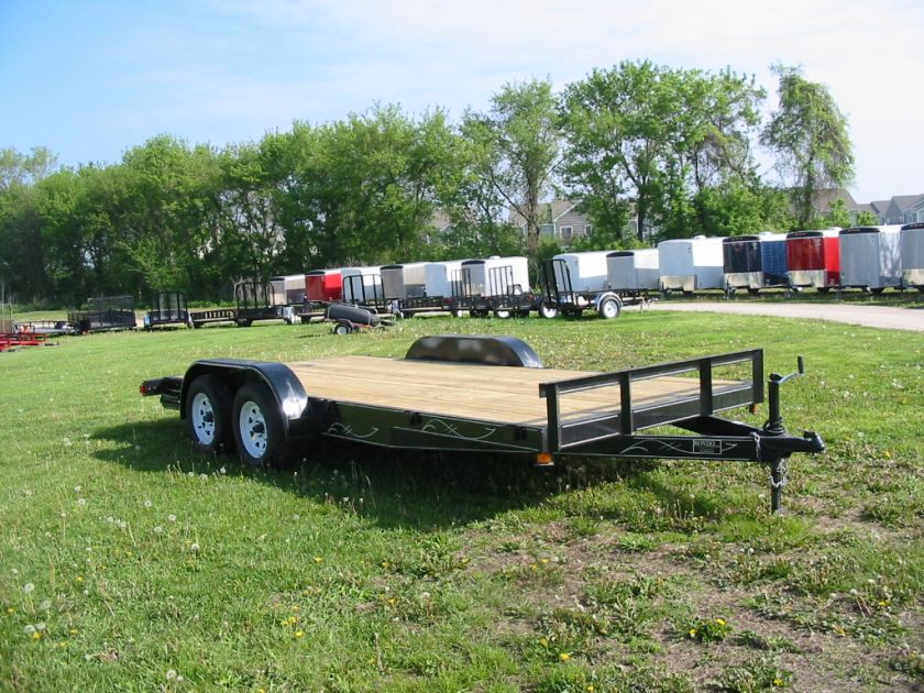 7038 Wesco Car Hauler 2011 Slide In Ramps 82 x 18 Flatbed Treated 