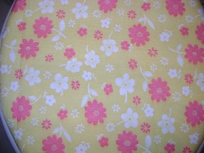 Pink Floral On Yellow Toilet Seat Lid & Tank Cover Set  