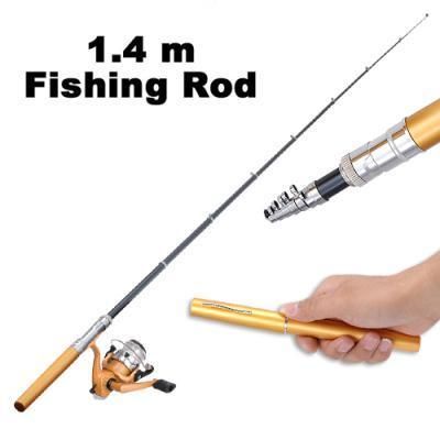 Travel Baitcast Reel Pen Pocket Rod Line Fishing Sports  