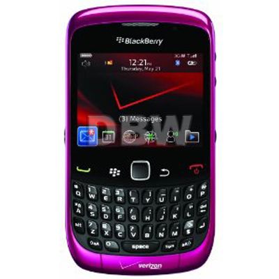 NEW in BOX RIM BLACKBERRY CURVE 9330 RED FUCHSIA PINK VERIZON PHONE