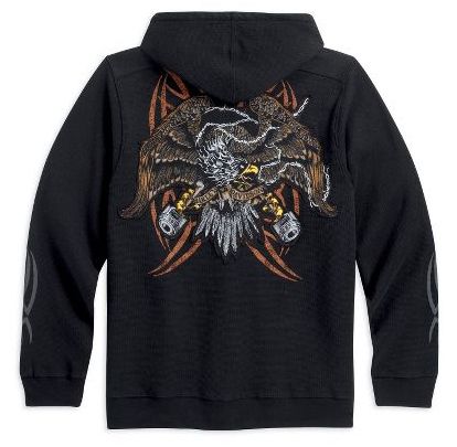 HARLEY DAVIDSON MENS EAGLE GRAPHIC HOODIE #96564 11VM SIZES M, L, XL 