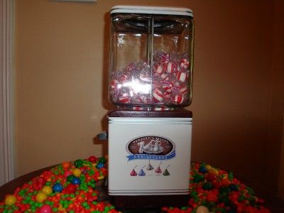 Vintage Northwestern *HERSHEYS KISSES* Gumball & Candy Machine Coca 