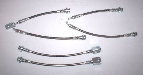 NISSAN SKYLINE R32 GTR BRAIDED BRAKE HOSES FRONT & REAR  