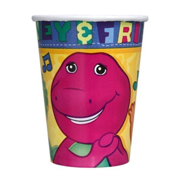 BARNEY Paper CUPS Birthday Party Supplies Tableware  