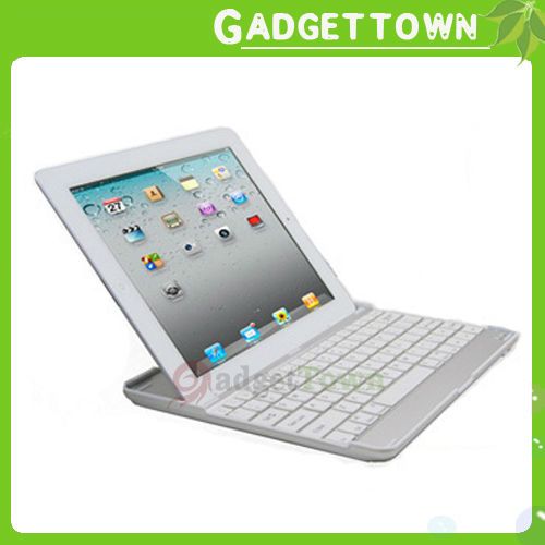 Aluminum Case Bluetooth Wireless Keyboard for Apple ipad 2  