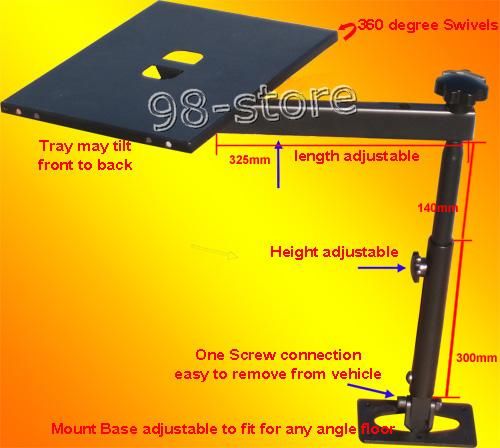 Notebook Laptop Mount Desk Auto Car Truck Stand Holder  