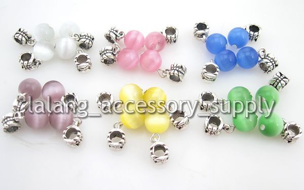 no 150608 materials cat s eye glass beads alloy main color white green 