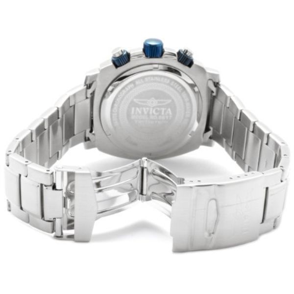 Invicta Mens 0617 II Collection Chronograph Blue Dial Stainless Steel 