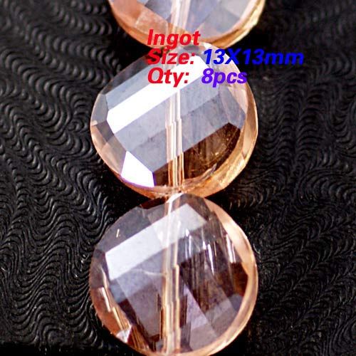   13*13mm Lot 8pcs Spark Pinky Jewelry Make Crystal Loose Ingot beads