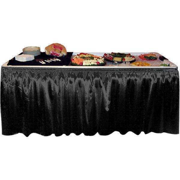 Plastic Disposable Banquet Table Skirts   Black Cover 73525025797 