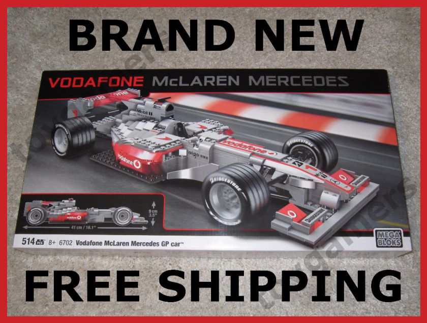 Vodafone McLaren Mercedes GP Car Mega Bloks 6702    RARE 