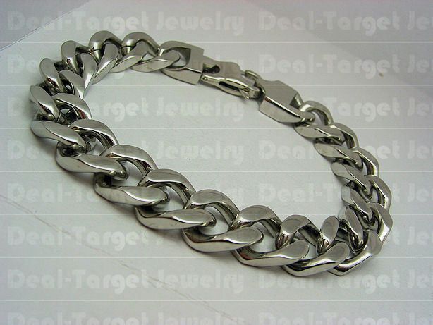 STAINLESS STEEL 316L MENS CUBAN CURB LINK BRACELET *USA  