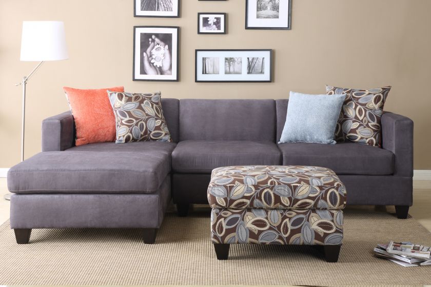 Corner Sectional Sofa Couch Sectionals in Microfiber Loveseat Chaise 