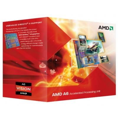 AMD AD3500OJGXBOX A6 3500 Fusion 2.10GHz Socket FM1 65W Triple Core 