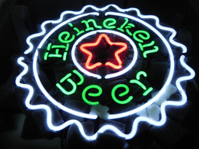 HEINEKEN BOTTLE CAP NEON SIGN  