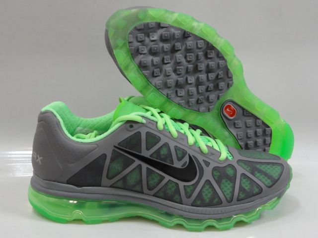 Nike Air Max 2011 Grey Lime Green Sneakers Mens 9  