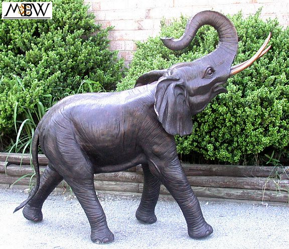 5Ft Large Outdoor Cast Bronze Elephant Water Fountain  