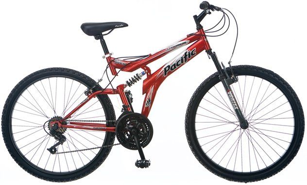 Pacific 26 Mens Chromium Dual Suspension Mountain Bike 038675641624 