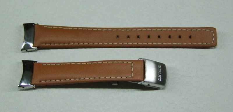 14 MM SEIKO PREMIER TAN LEATHER BAND,STRAP LADIES  