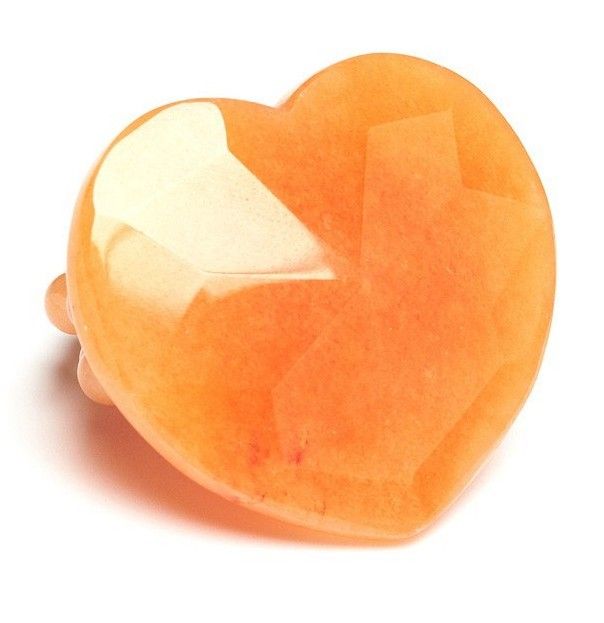 Lola Rose Dana Facet Heart Orange Blossom Stretch Ring  